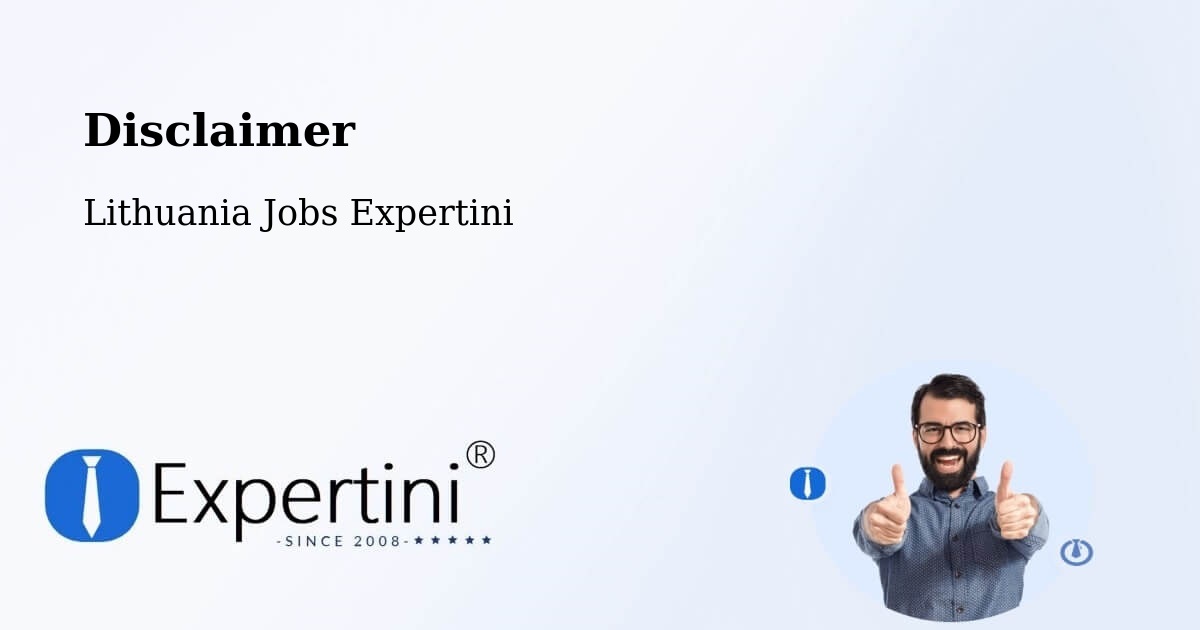 Disclaimer – Vievis - Lithuania Jobs Expertini