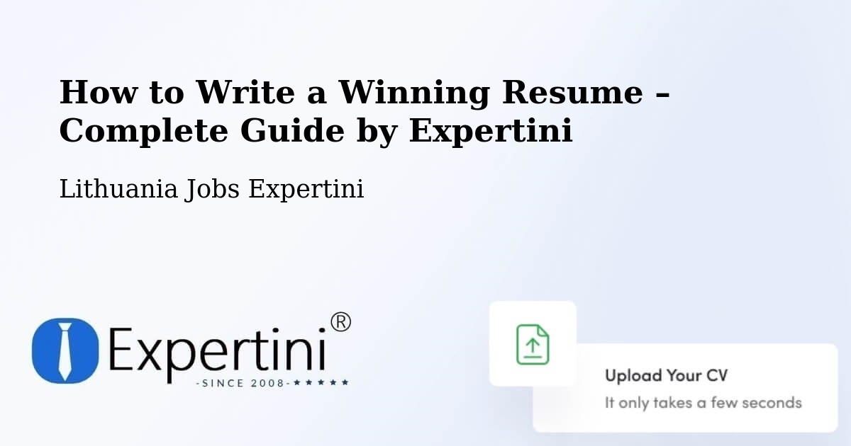 Resume Writing Guide for Job Seekers – Vievis - Vievis, Lithuania Jobs Expertini