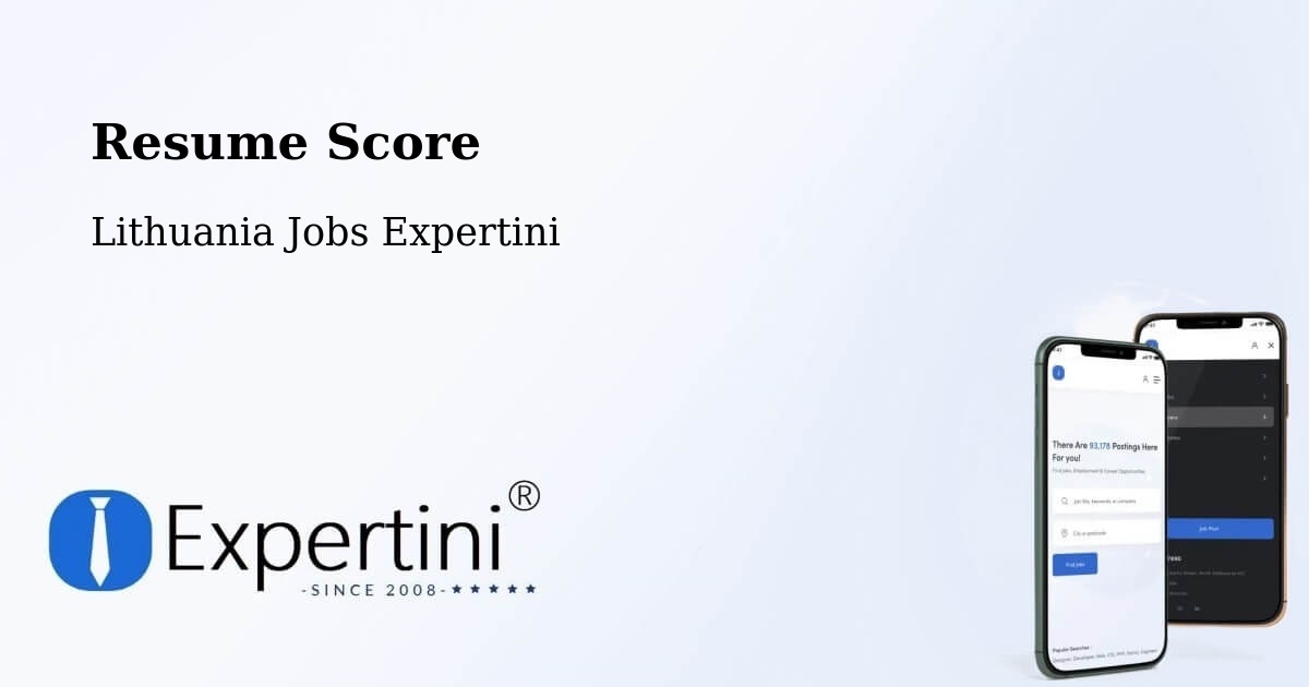 Resume Score & Job Description Match Tool – Vievis - Lithuania Jobs Expertini